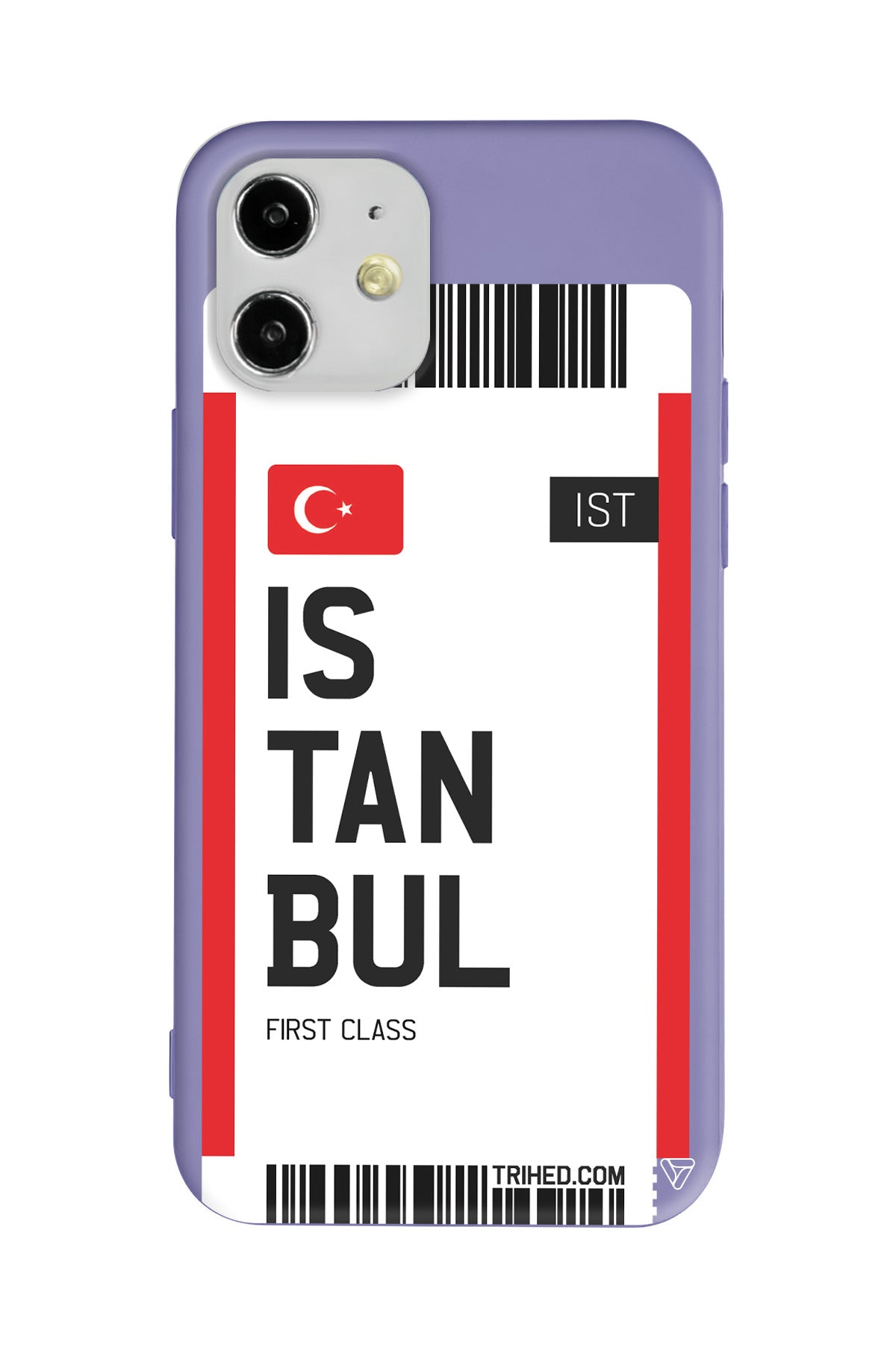 İstanbul Bileti Lansman Model İçi Kadife Silikon Telefon Kılıfı