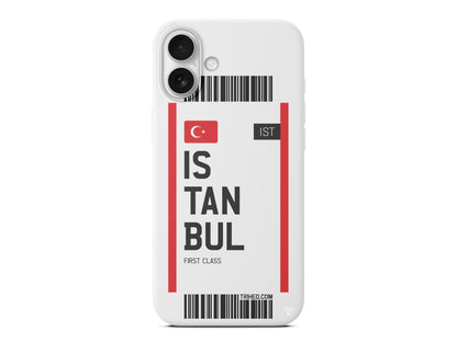 İstanbul Bileti Lansman Model İçi Kadife Silikon Telefon Kılıfı – Plus Serisine Özel