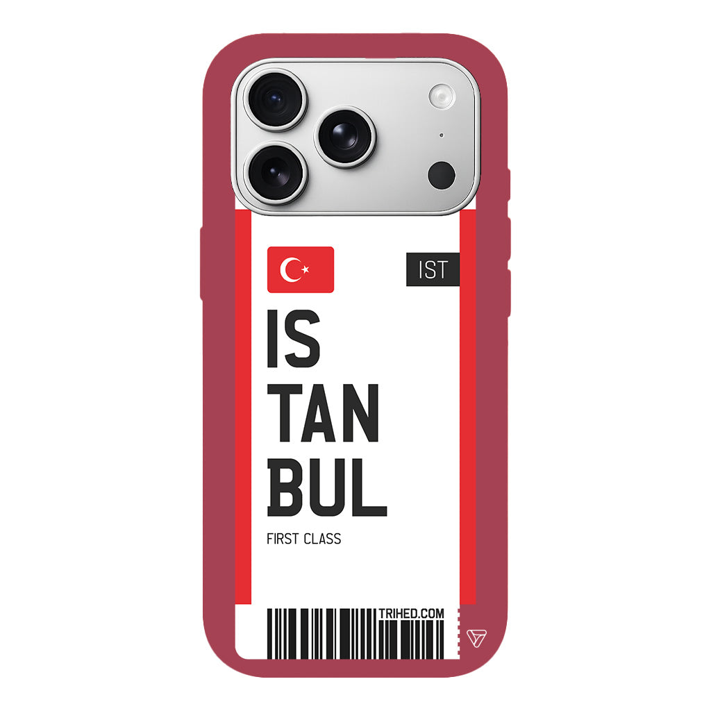 İstanbul Bileti Lansman Model İçi Kadife Silikon Telefon Kılıfı