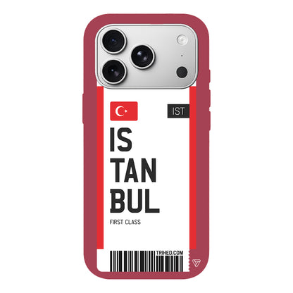 İstanbul Bileti Lansman Model İçi Kadife Silikon Telefon Kılıfı