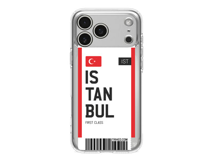 İstanbul Bileti Lansman Model İçi Kadife Silikon Telefon Kılıfı