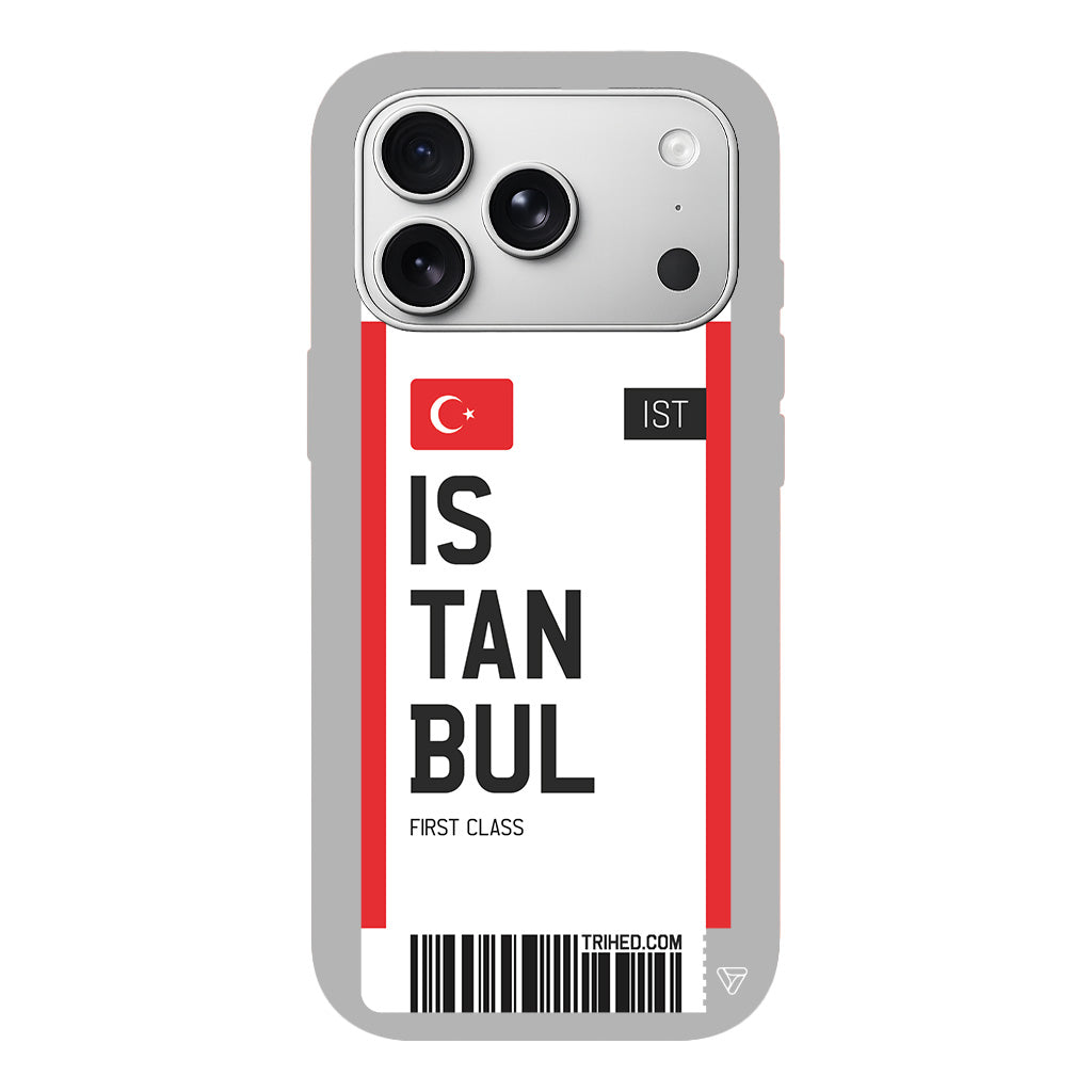 İstanbul Bileti Lansman Model İçi Kadife Silikon Telefon Kılıfı