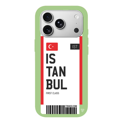İstanbul Bileti Lansman Model İçi Kadife Silikon Telefon Kılıfı