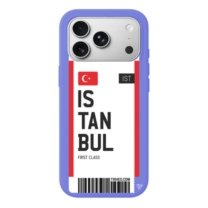 İstanbul Bileti Lansman Model İçi Kadife Silikon Telefon Kılıfı