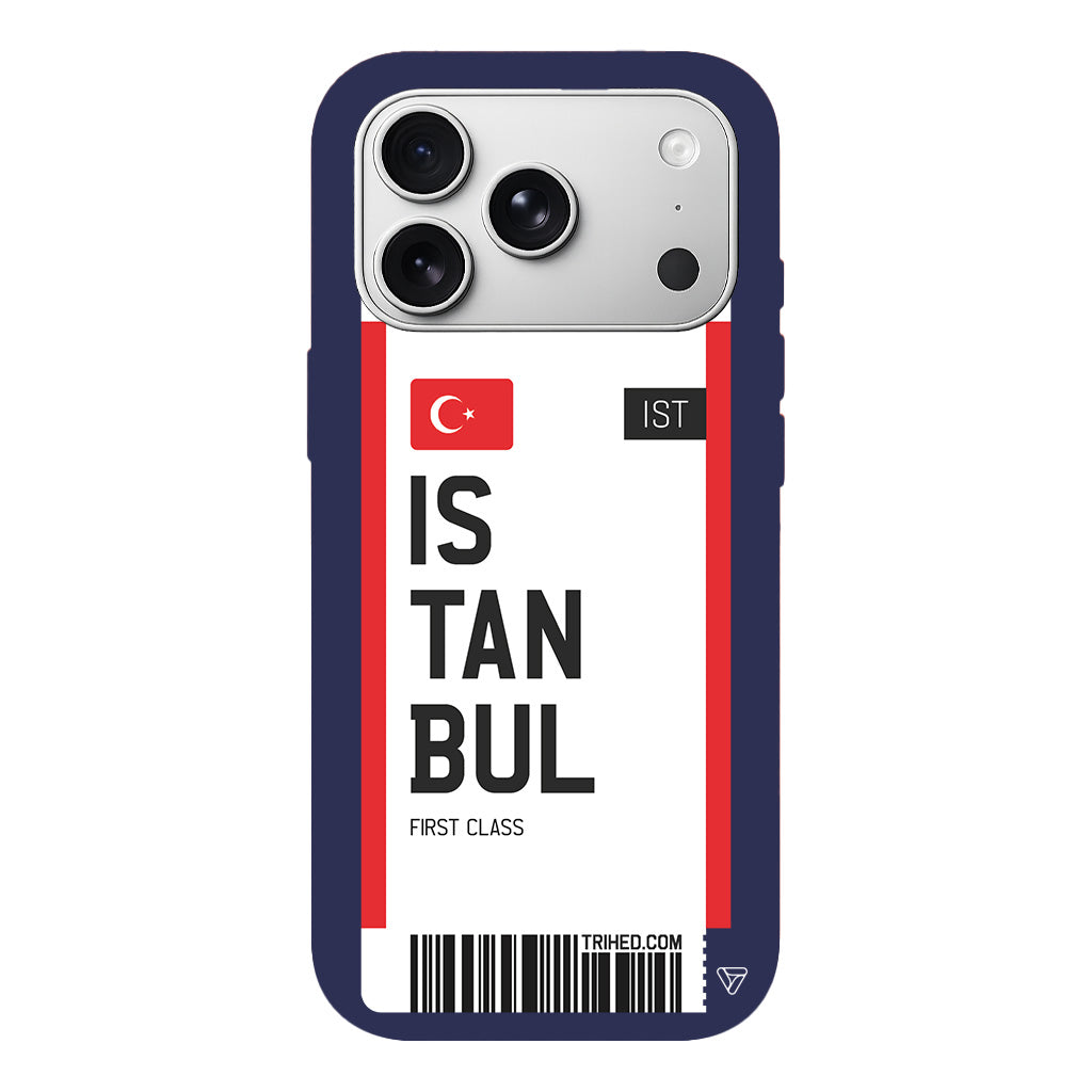 İstanbul Bileti Lansman Model İçi Kadife Silikon Telefon Kılıfı