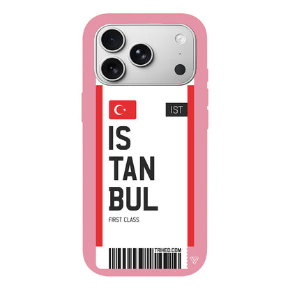 İstanbul Bileti Lansman Model İçi Kadife Silikon Telefon Kılıfı