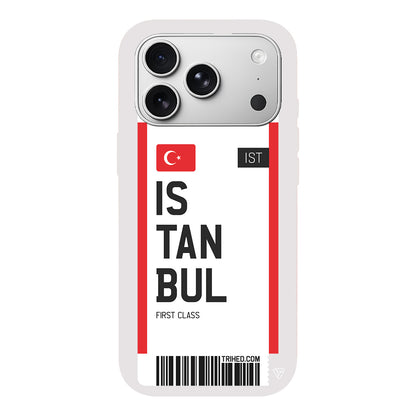 İstanbul Bileti Lansman Model İçi Kadife Silikon Telefon Kılıfı