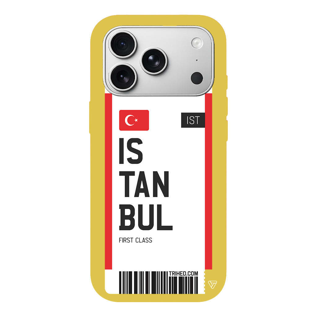 İstanbul Bileti Lansman Model İçi Kadife Silikon Telefon Kılıfı