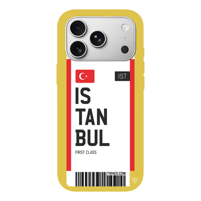 İstanbul Bileti Lansman Model İçi Kadife Silikon Telefon Kılıfı