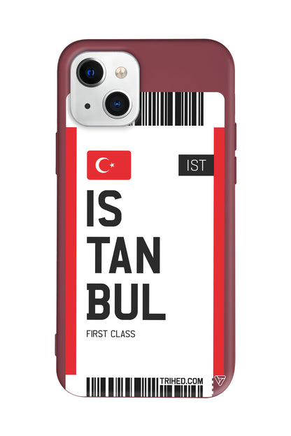 İstanbul Bileti Lansman Model İçi Kadife Silikon Telefon Kılıfı – Plus Serisine Özel