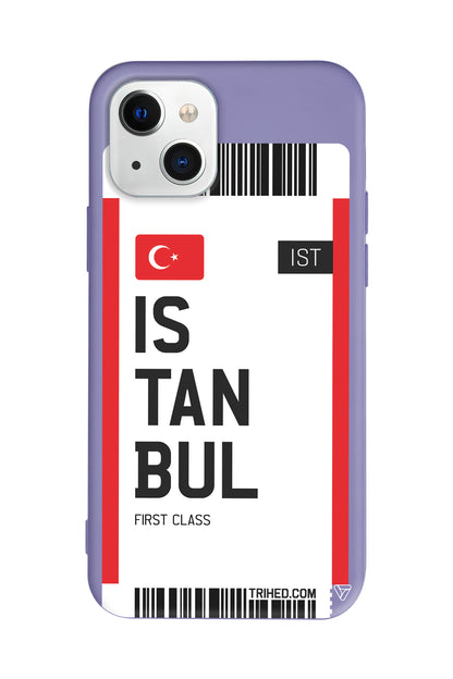 İstanbul Bileti Lansman Model İçi Kadife Silikon Telefon Kılıfı – Plus Serisine Özel