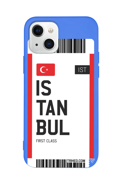 İstanbul Bileti Lansman Model İçi Kadife Silikon Telefon Kılıfı