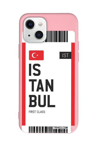İstanbul Bileti Lansman Model İçi Kadife Silikon Telefon Kılıfı – Plus Serisine Özel