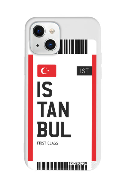 İstanbul Bileti Lansman Model İçi Kadife Silikon Telefon Kılıfı – Plus Serisine Özel