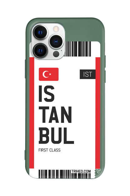 İstanbul Bileti Lansman Model İçi Kadife Silikon Telefon Kılıfı