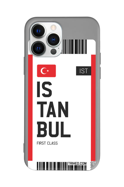 İstanbul Bileti Lansman Model İçi Kadife Silikon Telefon Kılıfı