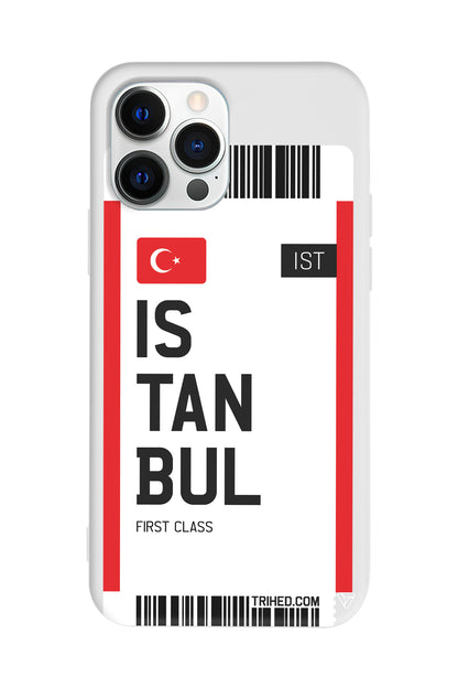 İstanbul Bileti Lansman Model İçi Kadife Silikon Telefon Kılıfı