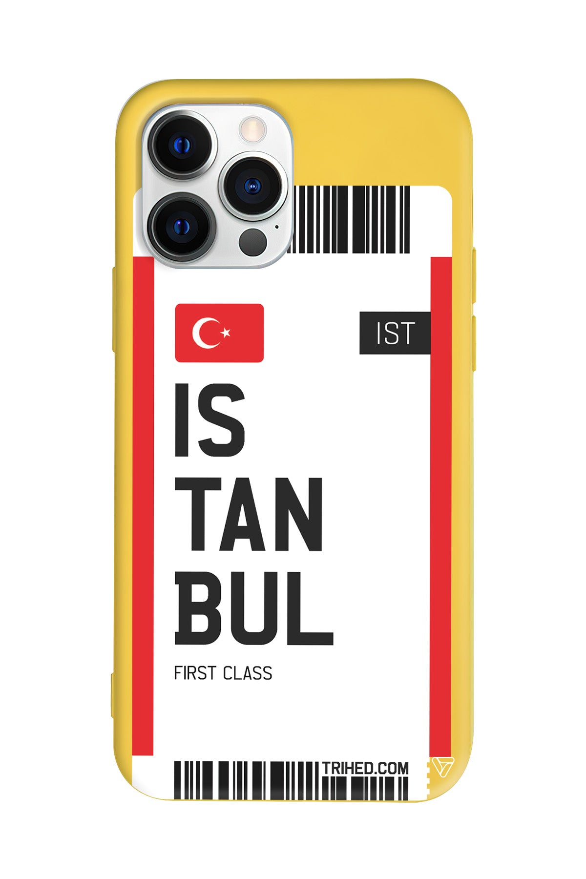 İstanbul Bileti Lansman Model İçi Kadife Silikon Telefon Kılıfı
