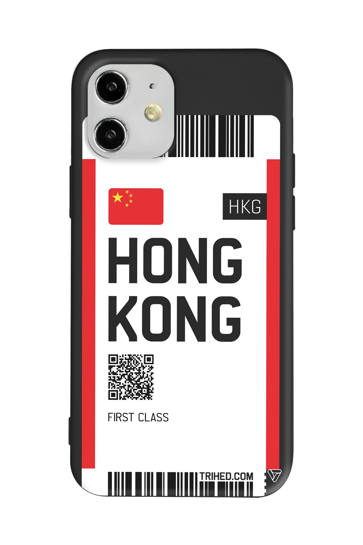 Hong Kong Bileti Lansman Model İçi Kadife Silikon Telefon Kılıfı
