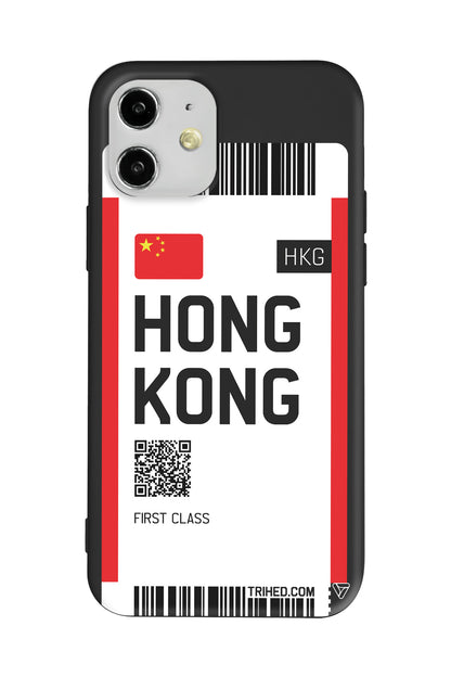 Hong Kong Bileti Lansman Model İçi Kadife Silikon Telefon Kılıfı