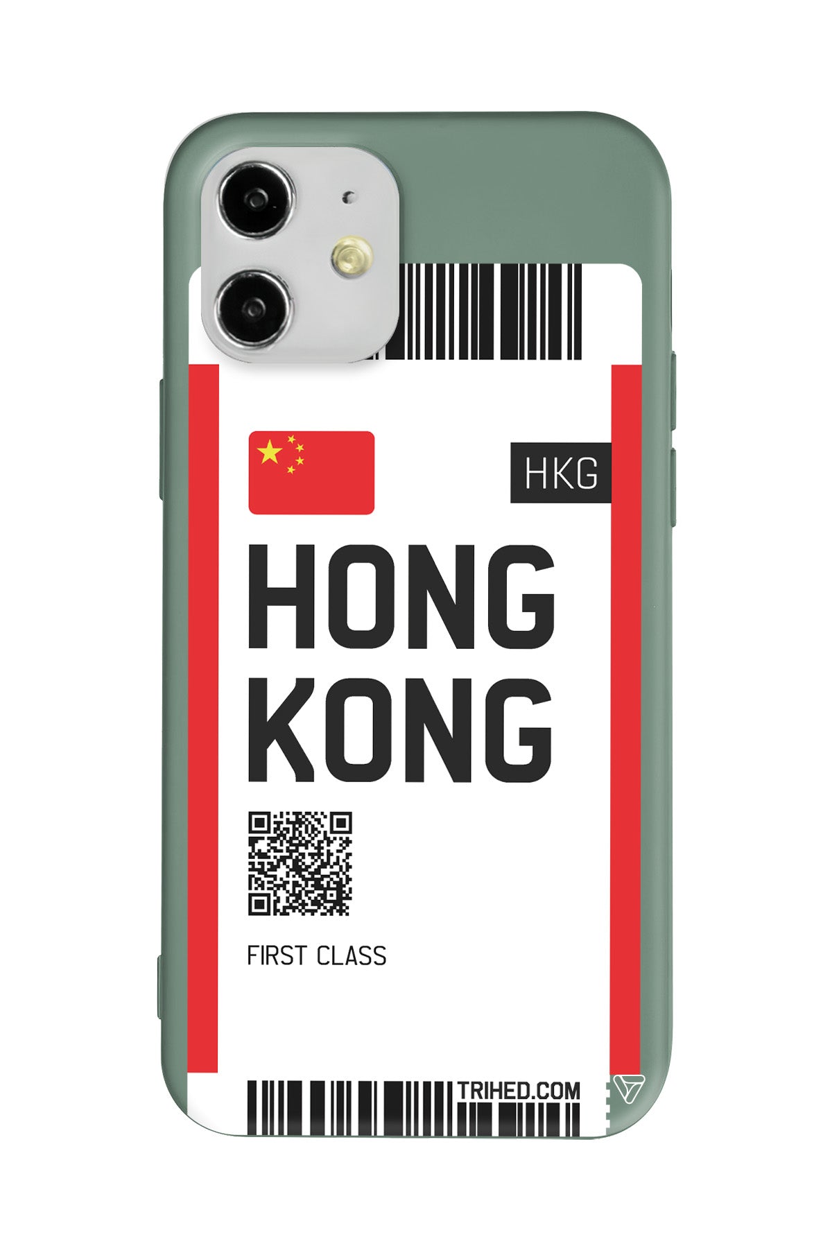 Hong Kong Bileti Lansman Model İçi Kadife Silikon Telefon Kılıfı