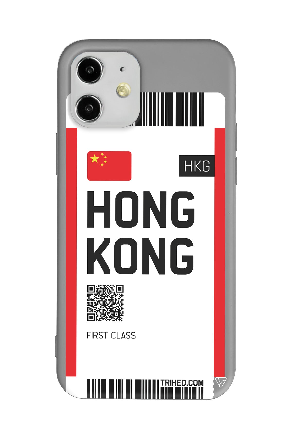 Hong Kong Bileti Lansman Model İçi Kadife Silikon Telefon Kılıfı