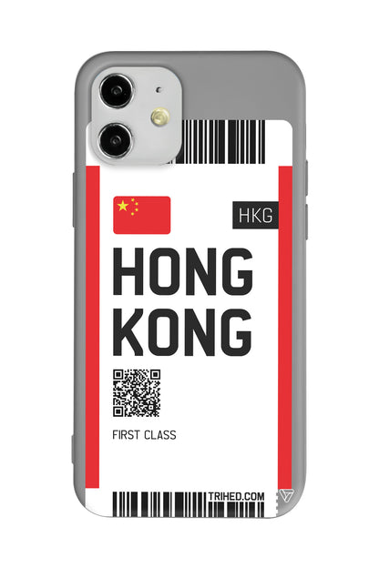 Hong Kong Bileti Lansman Model İçi Kadife Silikon Telefon Kılıfı