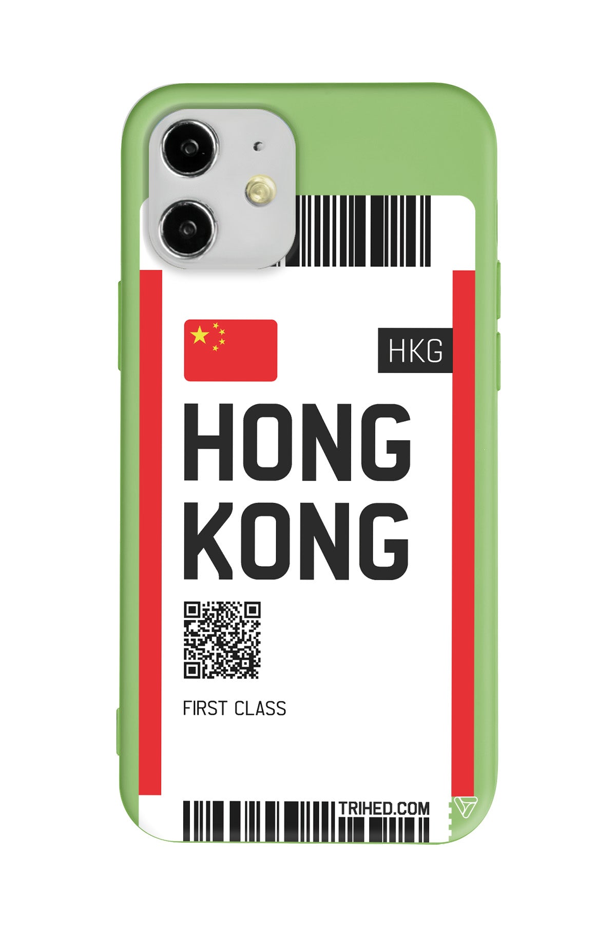 Hong Kong Bileti Lansman Model İçi Kadife Silikon Telefon Kılıfı