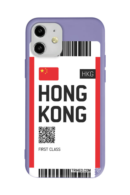 Hong Kong Bileti Lansman Model İçi Kadife Silikon Telefon Kılıfı