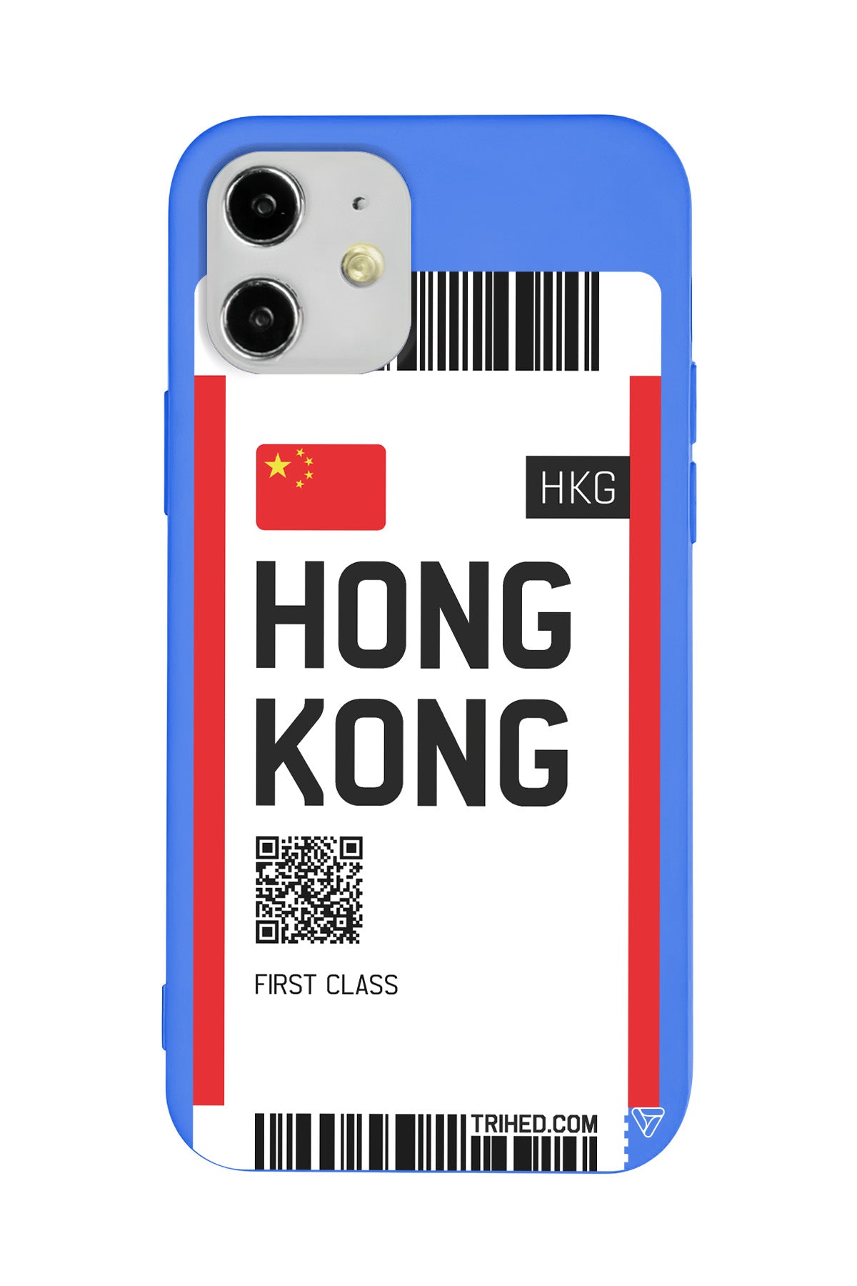 Hong Kong Bileti Lansman Model İçi Kadife Silikon Telefon Kılıfı