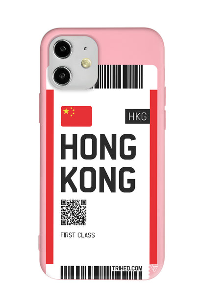 Hong Kong Bileti Lansman Model İçi Kadife Silikon Telefon Kılıfı