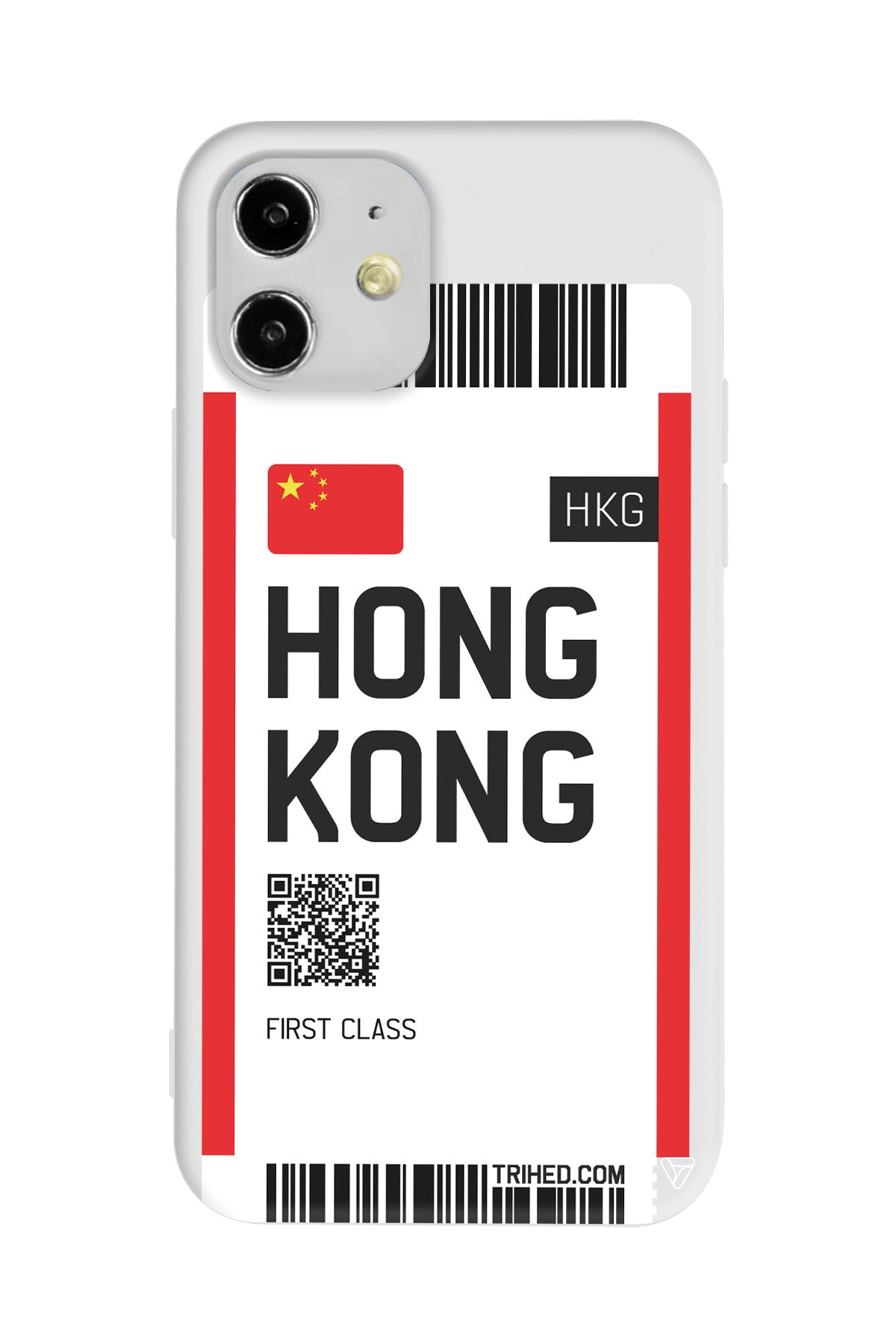 Hong Kong Bileti Lansman Model İçi Kadife Silikon Telefon Kılıfı