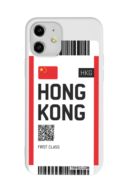 Hong Kong Bileti Lansman Model İçi Kadife Silikon Telefon Kılıfı