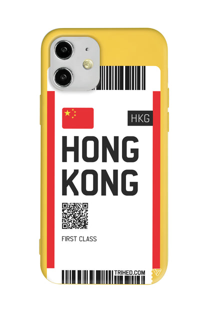 Hong Kong Bileti Lansman Model İçi Kadife Silikon Telefon Kılıfı