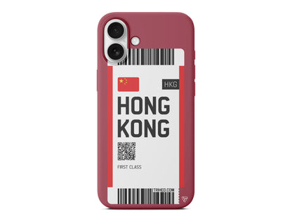 Hong Kong Bileti Lansman Model İçi Kadife Silikon Telefon Kılıfı