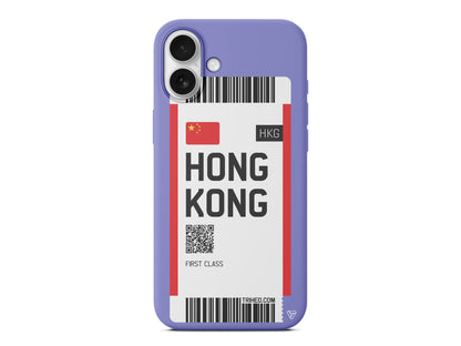 Hong Kong Bileti Lansman Model İçi Kadife Silikon Telefon Kılıfı