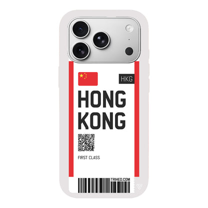 Hong Kong Bileti Lansman Model İçi Kadife Silikon Telefon Kılıfı