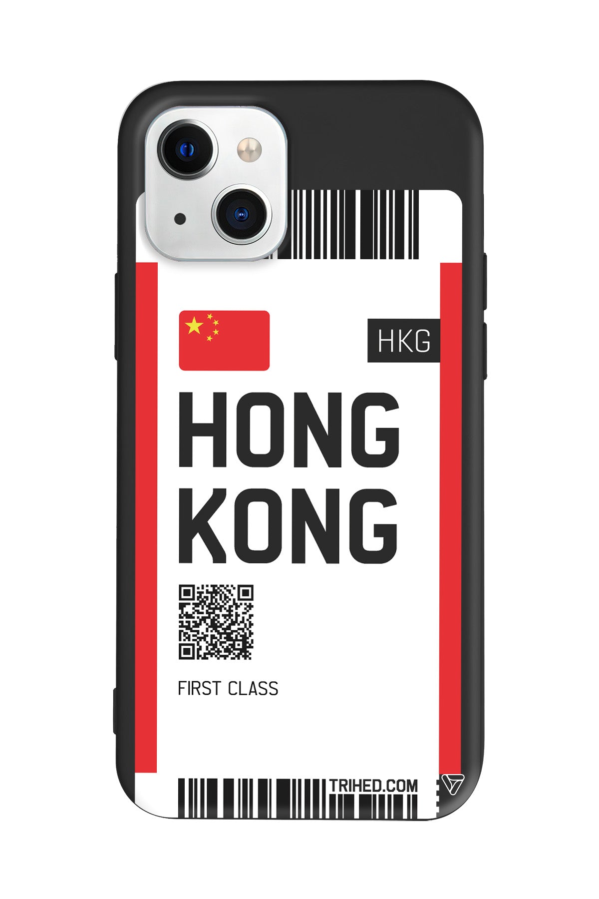 Hong Kong Bileti Lansman Model İçi Kadife Silikon Telefon Kılıfı