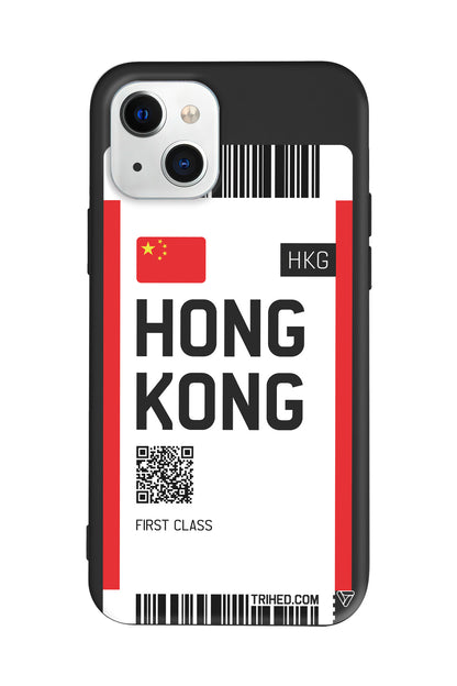 Hong Kong Bileti Lansman Model İçi Kadife Silikon Telefon Kılıfı