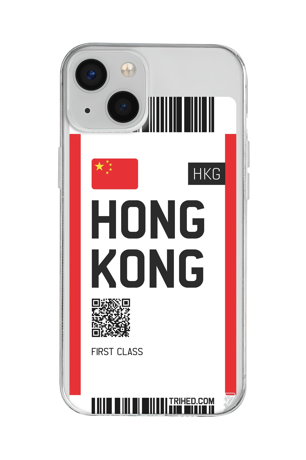 Hong Kong Bileti Lansman Model İçi Kadife Silikon Telefon Kılıfı
