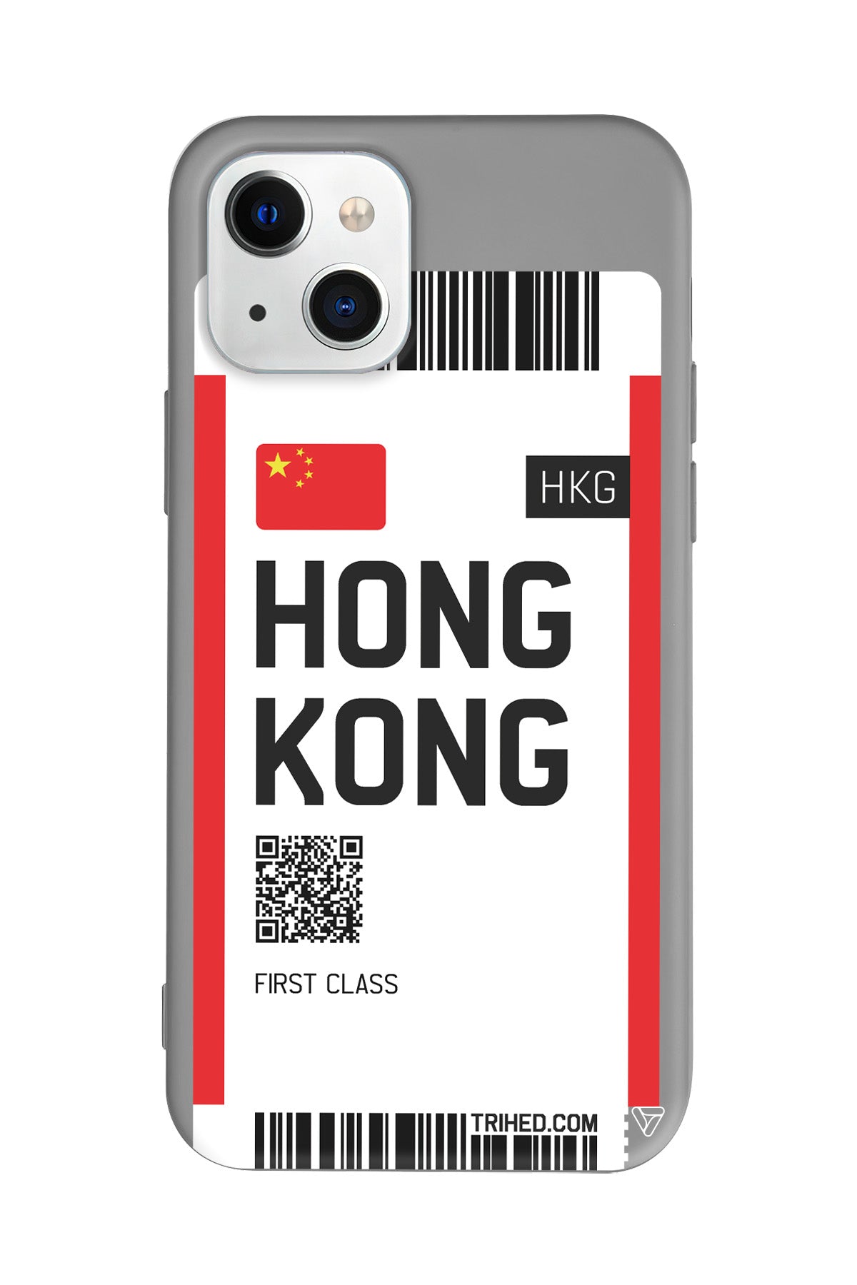 Hong Kong Bileti Lansman Model İçi Kadife Silikon Telefon Kılıfı