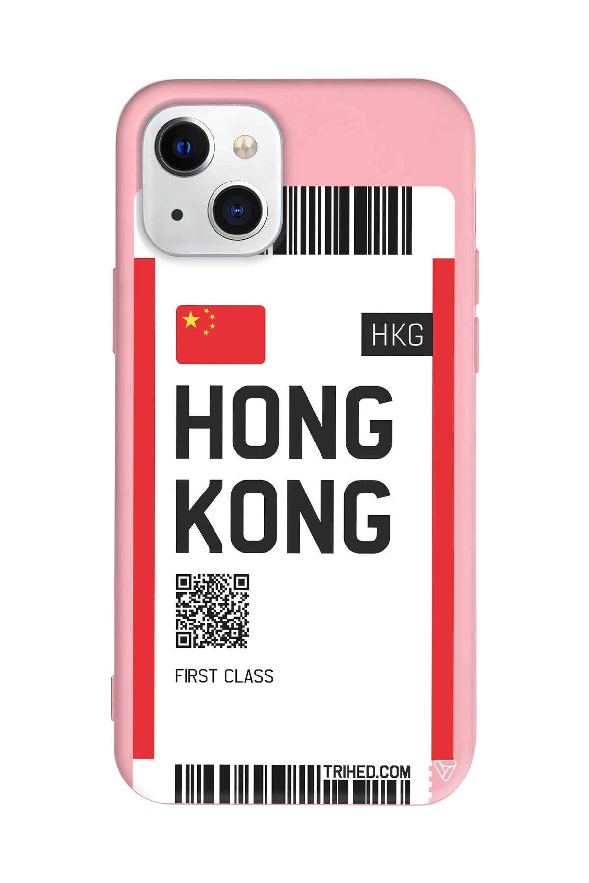 Hong Kong Bileti Lansman Model İçi Kadife Silikon Telefon Kılıfı