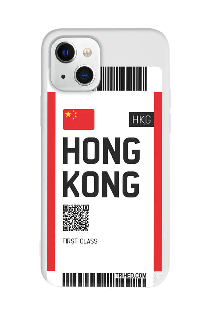 Hong Kong Bileti Lansman Model İçi Kadife Silikon Telefon Kılıfı