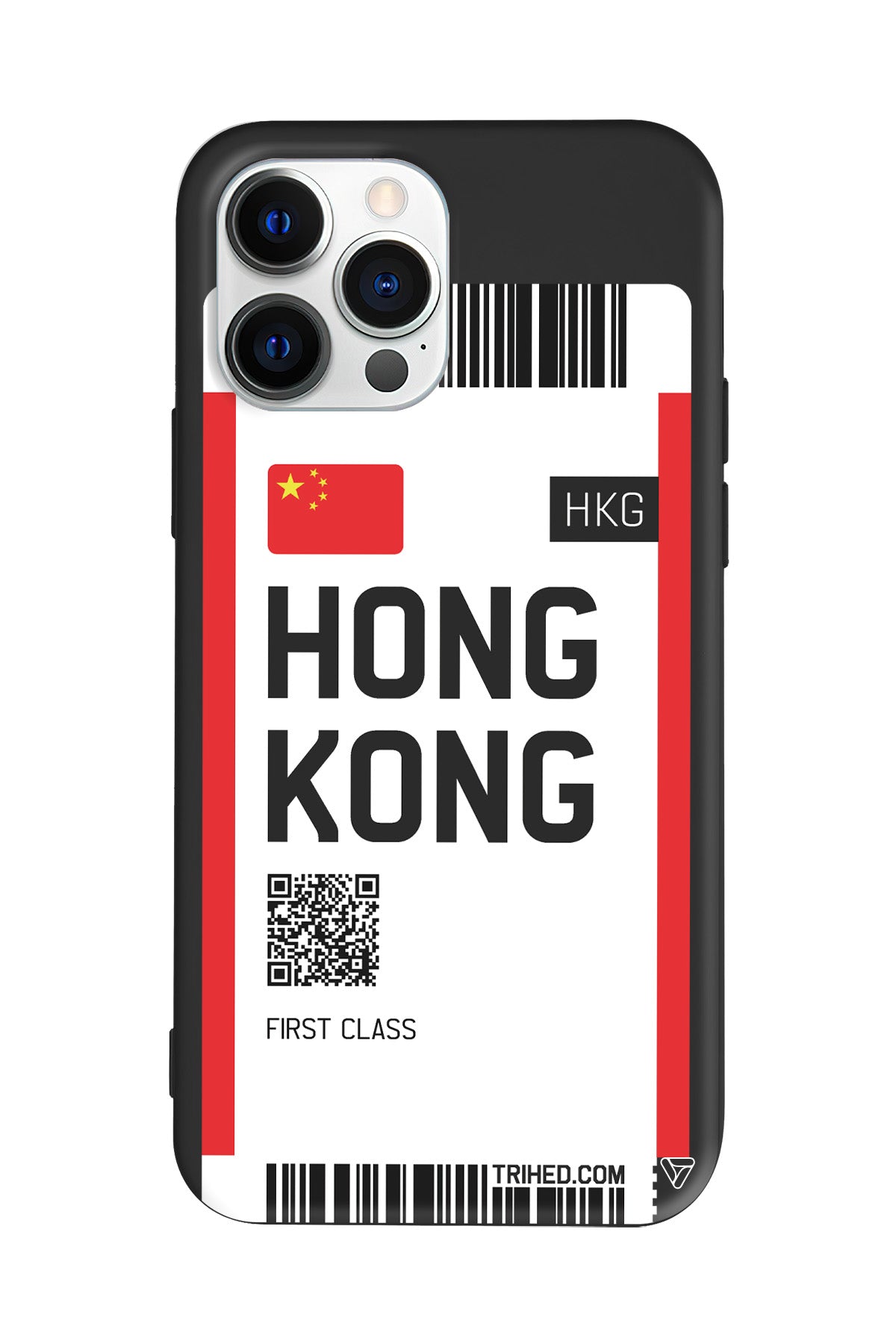 Hong Kong Bileti Lansman Model İçi Kadife Silikon Telefon Kılıfı