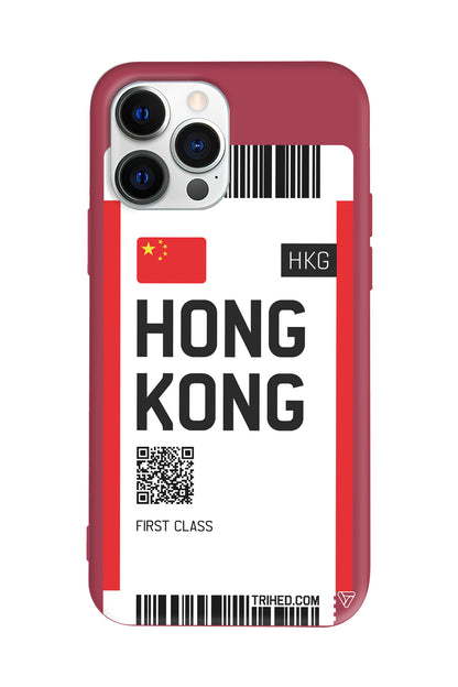 Hong Kong Bileti Lansman Model İçi Kadife Silikon Telefon Kılıfı