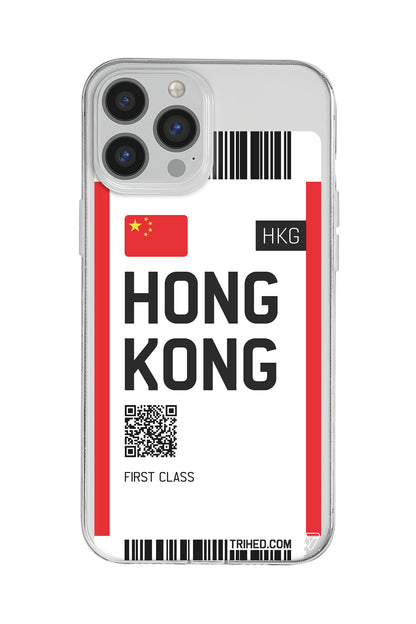 Hong Kong Bileti Lansman Model İçi Kadife Silikon Telefon Kılıfı