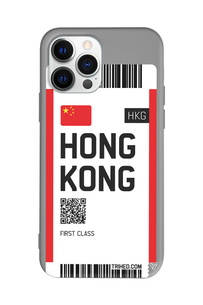 Hong Kong Bileti Lansman Model İçi Kadife Silikon Telefon Kılıfı