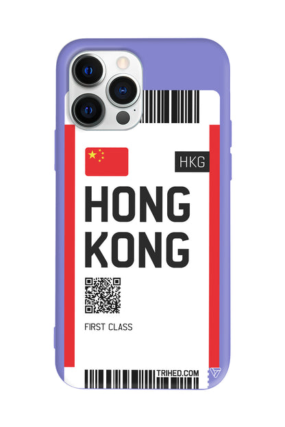 Hong Kong Bileti Lansman Model İçi Kadife Silikon Telefon Kılıfı