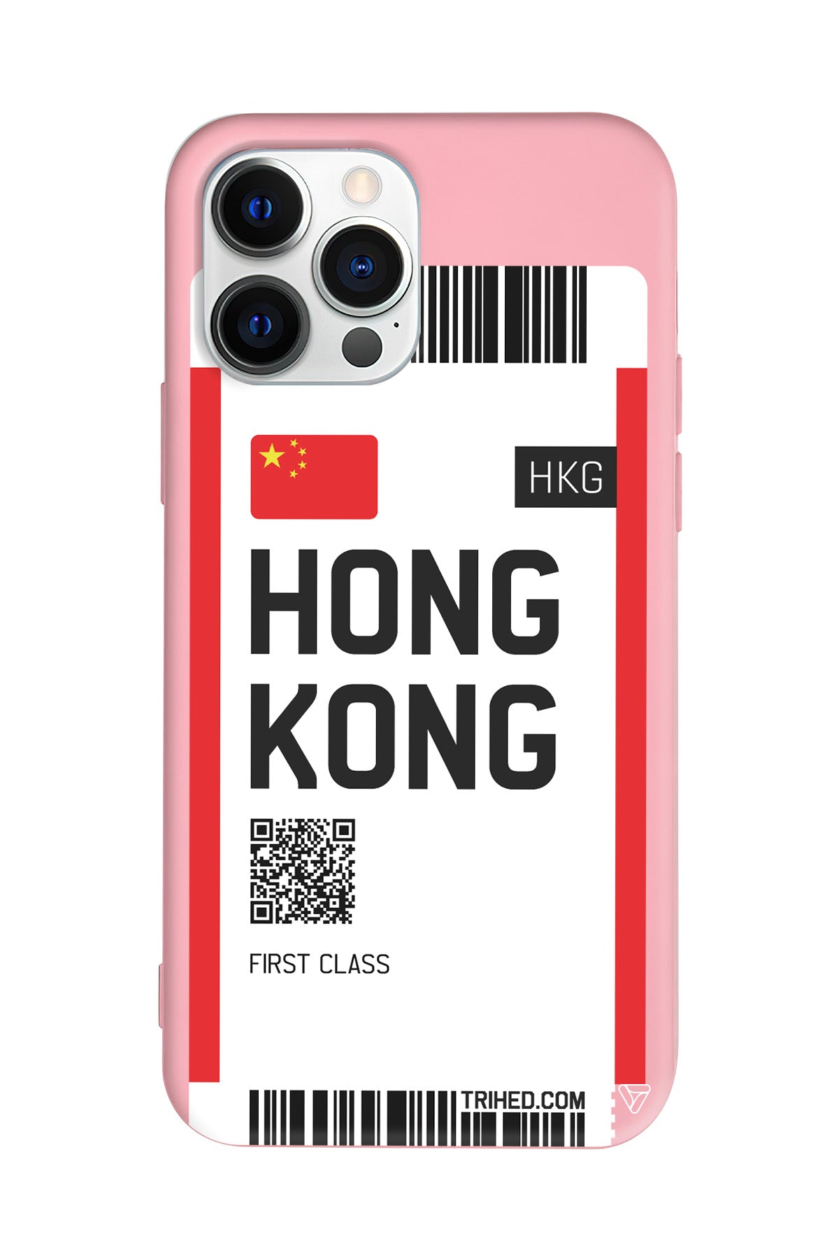 Hong Kong Bileti Lansman Model İçi Kadife Silikon Telefon Kılıfı