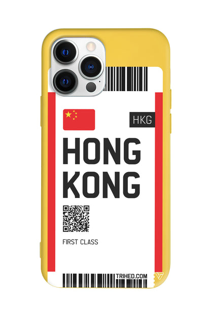 Hong Kong Bileti Lansman Model İçi Kadife Silikon Telefon Kılıfı